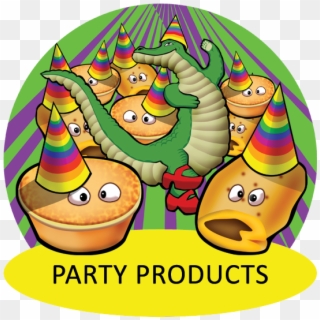 Cartoon Party Pies And Sausage Rolls, HD Png Download