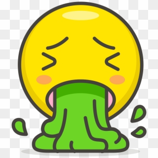 Face Vomiting Emoji - Flaming Poop Emoji, HD Png Download