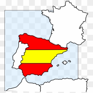 Spain On The Map Small, HD Png Download