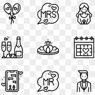 Wedding - Hand Drawn Icon Png, Transparent Png