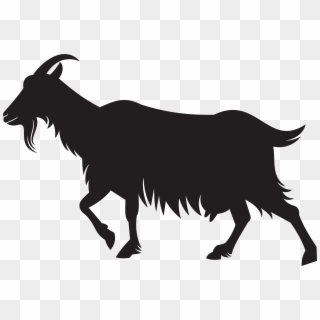 Transparent Cute Goat Clipart - Silhouette Goat Vector Png, Png Download