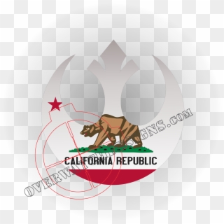 Rebel California Decal - California Flag, HD Png Download