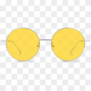 Transparent Round Sunglasses Png - Yellow Round Glasses Png, Png Download