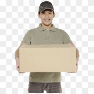 Package Delivery Man Png , Png Download - Person Holding A Package, Transparent Png
