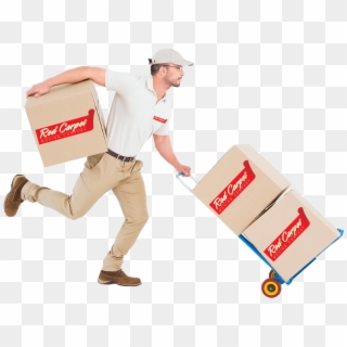 Man Running With Box, HD Png Download