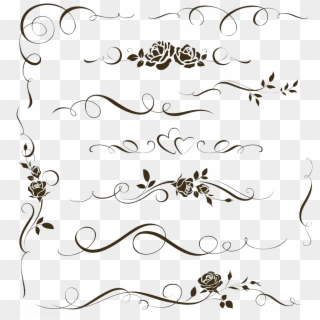 Ornament Decorative Arts Calligraphy Illustration - Decorative Calligraphy Lines Png, Transparent Png