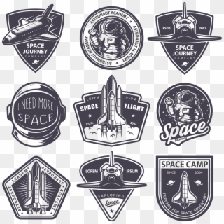 Astronaut Badge Logo - Badge Logo Vector, HD Png Download