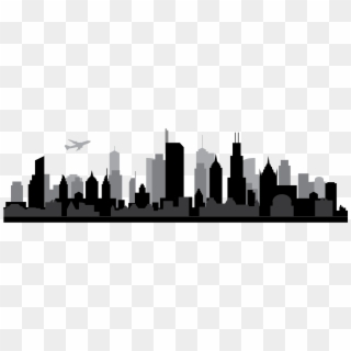 Chicago Skyline Silhouette - Chicago Skyline Outline Png, Transparent Png