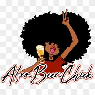 Afro Beer Chick - Cute Black Girls Cartoon Character, HD Png Download
