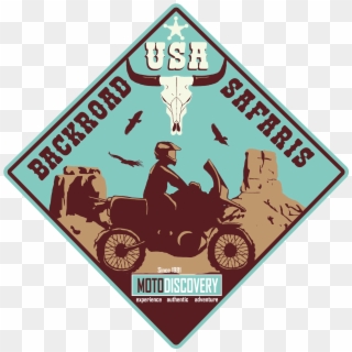 Motodiscovery Usa Backroad Safari Motorcycle Tours - Traffic Sign, HD Png Download
