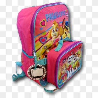 Paw Patrol Girls Large Pink School Backpack Lunch Box - Bag, HD Png Download