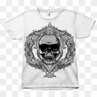 Vintage Skull T-shirt - Wonder Woman Justice League T Shirt, HD Png Download