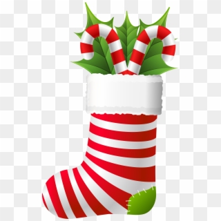 Christmas Stocking With Candy Canes Png Clip Artu200b - Christmas Candy Cane Png, Transparent Png