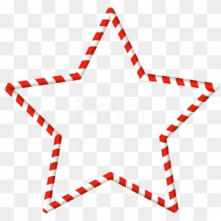 Christmas Candy Cane Star Border Png - Candy Cane Border Tag, Transparent Png