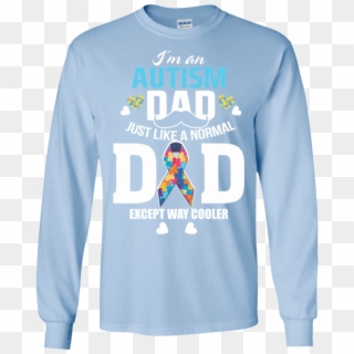 Autism Dad Autism Ribbon Puzzle Daddy Gift Ls Sweatshirts - Sweatshirt, HD Png Download