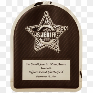 Sheriff Hero Plaque With Chrome Star, HD Png Download