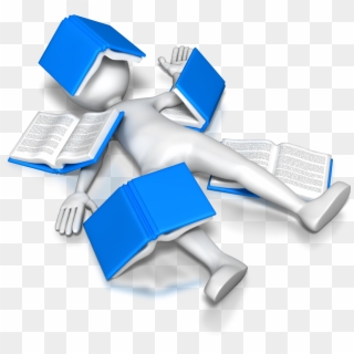 Student Covered With Books - Presenter Media Stick Figures, HD Png Download