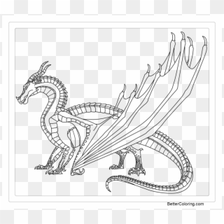Free Wings Of Fire Coloring Pages Fan Art By Lunarnightmares981 - Nightwing Wings Of Fire Coloring Pages, HD Png Download