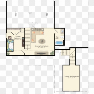 Ainsley 2nd Floor - Floor Plan, HD Png Download
