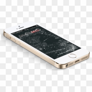 Iphone5s Cracked Glass-750x420 - Broken Iphone 5 Png, Transparent Png