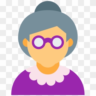Woman Computer Old Age Icons Png Free Photo Clipart - Old Woman Icon, Transparent Png