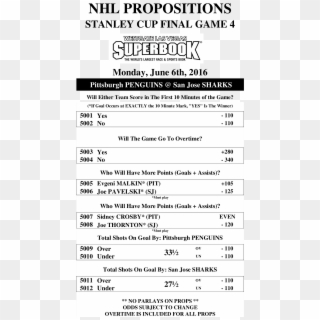 Stanley Cup Gm 4 Props, HD Png Download