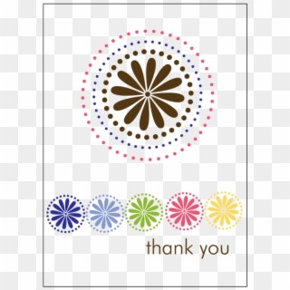 Flower Circle Thank You Cards , Png Download - Circle Monogram Outline, Transparent Png