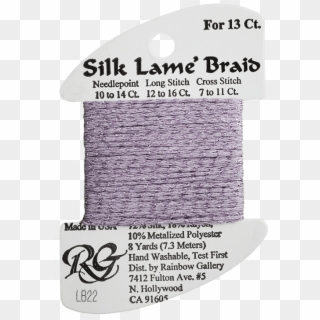 Needlepoint Silk Lame Braid Thread Lb-22 - Label, HD Png Download