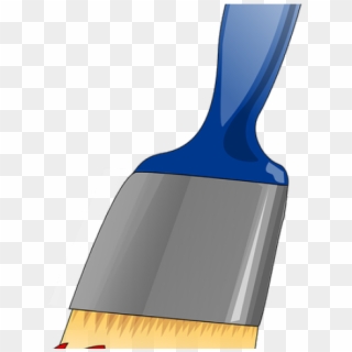 Paint Brush Clipart Coloured Paint - Blue Paint Brush Clip Art, HD Png Download