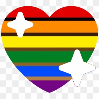 Poc Lgbtq Gradient Pride Sparkle Heart Discord Emoji, HD Png Download