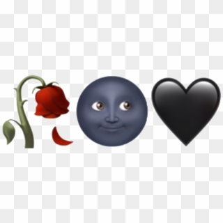 Blackheart Black Moon Rose Emoji Aesthetic Freetoedit - دیگه نه گلایه ای دارمو نه دلگیرم, HD Png Download