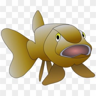 Open Mouth Clipart - Brown Fish, HD Png Download