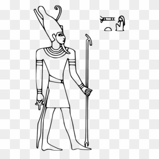 Pharaoh Coloring Pages Egyptian God Egyptian Gods Coloring - Pharaoh Clip Art Black And White, HD Png Download