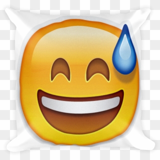 Smiling Face With Open Mouth And Cold Sweat , Png Download, Transparent Png