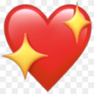 Red Sticker - Transparent Heart Sparkle Emoji, HD Png Download