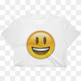 Emoji Crop Top T-shirt - Smiley, HD Png Download