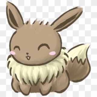 #brown #eevee #pokemon #chibi #cute #kawaii #sticker - Eevee Cute Kawaii Pokemon, HD Png Download