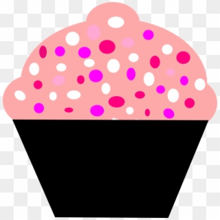 Clip Art Polkadot Cupcake, HD Png Download