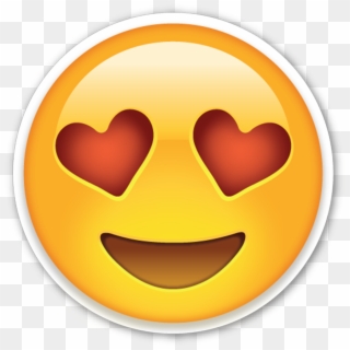 Moaning Emoji Png - Smiling Face With Heart Shaped Eyes Emoji, Transparent Png