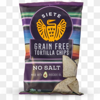 No Salt Grain Free Tortilla Chips - Siete Grain Free Chips, HD Png Download