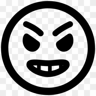 Smiley Angry Png Black, Transparent Png