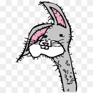 #funny #bunny #wtf #creepy #sadness #weird #crazy #eyes - Poorly Drawn Bugs Bunny, HD Png Download