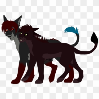 Black Cat Whiskers Demon Canidae - Wolf, HD Png Download