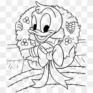 Baby Duck Coloring Pages - Baby Donald Duck Christmas Coloring Pages, HD Png Download