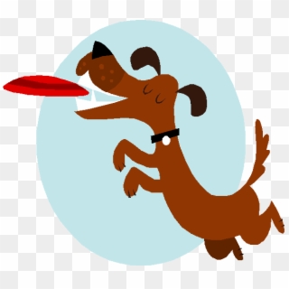 Free Clipart Bathtime For Dogs - Dog Playing Frisbee Clipart, HD Png Download