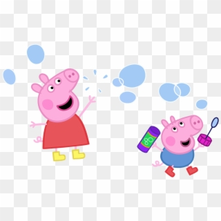 Transparent Pink Bubbles Clipart - Peppa Pig With Glasses, HD Png Download
