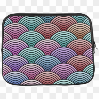 Colorful Concentric Circles Pattern Custom Laptop Sleeve - Circle, HD Png Download