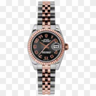 Rolex New Style Pre Owned Datejust Steel And Rose Gold - Rolex Women Rose Gold, HD Png Download