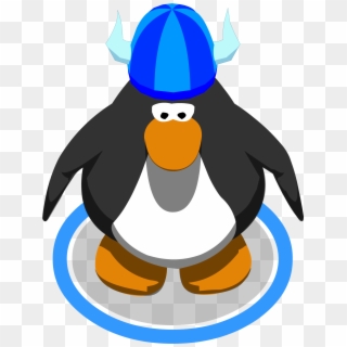 Blue Fuzzy Viking Helmet - Club Penguin Character In Game, HD Png Download
