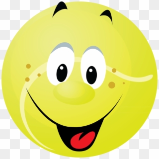 Tennis Ball Emoji With A Face, HD Png Download
